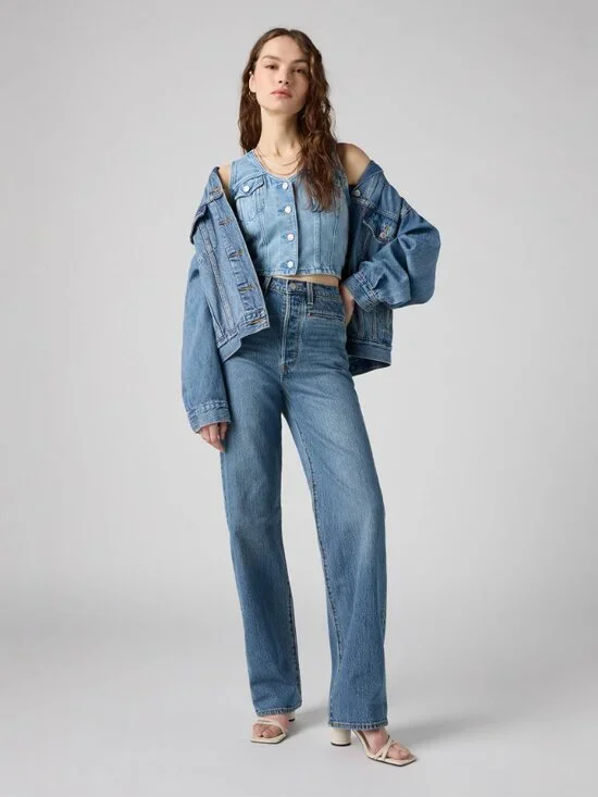 Levis Ribcage Full Length Western Jeans - Picture 5 of 5